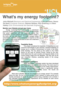 What's my energy footprint?! Sense and Sustainability&#34;