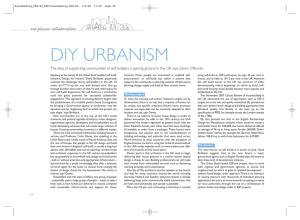 DIY URBANISM our places: collaboration Juliana O’Rourke