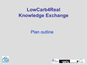 LowCarb4Real Knowledge Exchange Plan outline