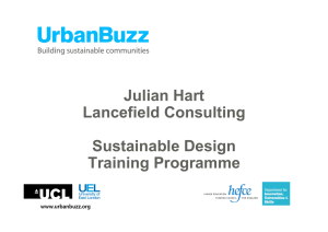 Julian Hart Lancefield Consulting Sustainable Design Training Programme