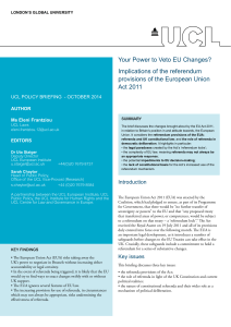 Your Power to Veto EU Changes? Implications of the referendum Act 2011