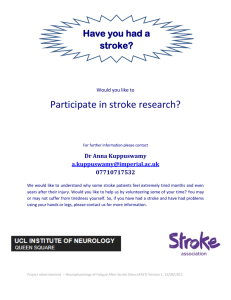 Participate in stroke research? Have you had a stroke?