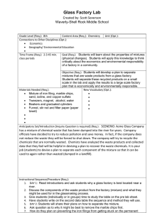 Glass Factory Lab     Created  by:  Scott  Severson Waverly-Shell Rock Middle School