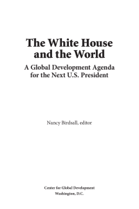 The White House and the World A Global Development Agenda