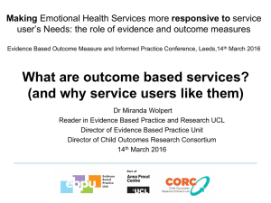 What are outcome based services? (and why service users like them) Making