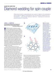 Diamond wedding for spin couple NEWS &amp; VIEWS QUANTUM COMPUTING