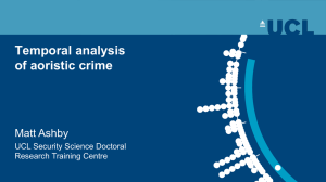 Temporal analysis of aoristic crime Matt Ashby UCL Security Science Doctoral