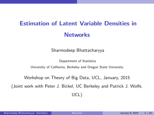 Estimation of Latent Variable Densities in Networks