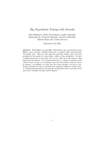 Big Hypothesis Testing with Kernels