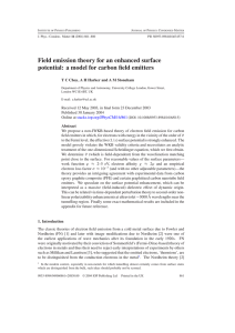 Field emission theory for an enhanced surface