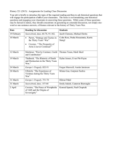 History 321 (2015):  Assignments for Leading Class Discussion