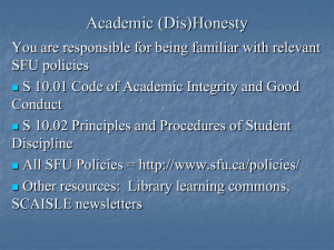 Academic (Dis)Honesty