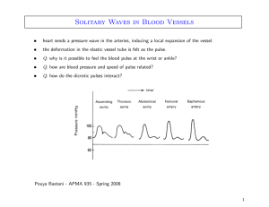 Solitary Waves in Blood Vessels