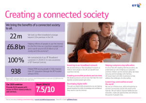 Creating a connected society 22 m to all.