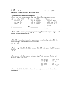 EE 354 Final Exam Review 2 December 4, 2015