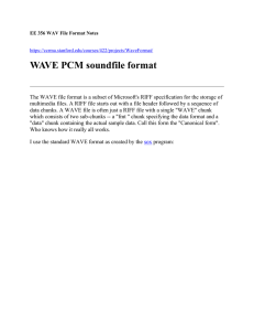 WAVE PCM soundfile format