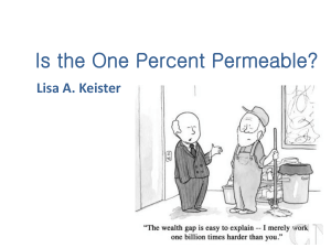 Is the One Percent Permeable? Lisa A. Keister