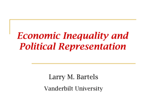Economic Inequality and Political Representation  Larry M. Bartels