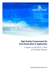 High Quality Compressed Air from Generation to Application Air Quality Classes