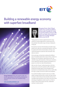 Building a renewable energy economy with superfast broadband