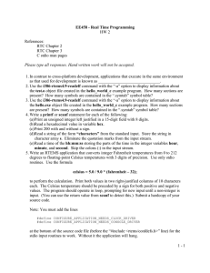 EE458 - Real Time Programming HW 2 References: RTC Chapter 2
