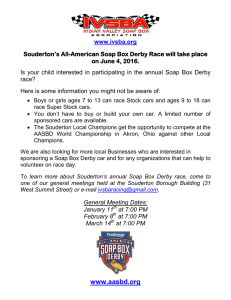 www.ivsba.org  Souderton’s All-American Soap Box Derby Race will take place