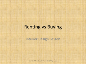 Renting vs Buying Interior Design Lesson 1