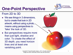 One-Point Perspective From 2D to 3D