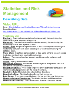 Statistics and Risk Management Describing Data Video URL: