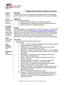 Federal Government and the Economy