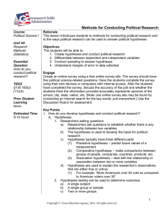 Methods for Conducting Political Research