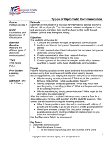Types of Diplomatic Communication