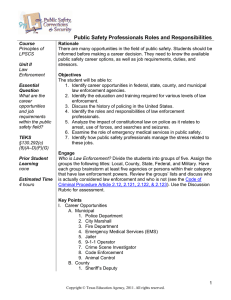 Public Safety Professionals Roles and Responsibilities