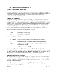 CS 215 ­ Fundamentals of Programming II Fall 2013 ­ Submission Instructions