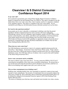 Clearview I &amp; S District Consumer Confidence Report 2014