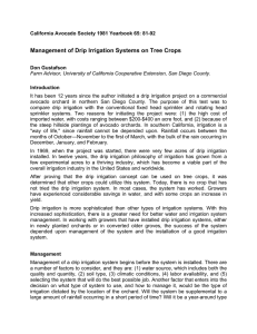 Management of Drip Irrigation Systems on Tree Crops