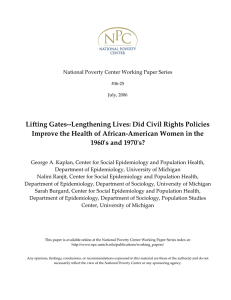 Lifting Gates‐‐Lengthening Lives: Did Civil Rights Policies  Improve the Health of African‐American Women in the 