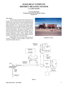 ELKO HEAT COMPANY DISTRICT HEATING SYSTEM - A CASE STUDY -
