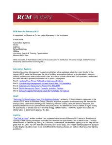 RCM News for February 2015 Automation Systems HVAC