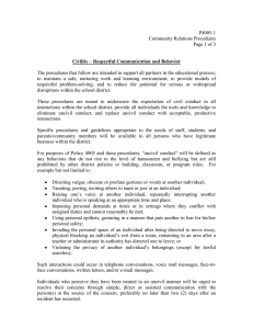 P4005-1 Community Relations Procedures Page 1 of 3