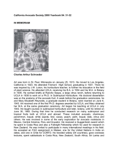 California Avocado Society 2000 Yearbook 84: 31-32  IN MEMORIAM Charles Arthur Schroeder