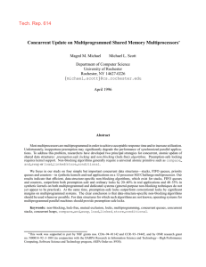 Concurrent Update on Multiprogrammed Shared Memory Multiprocessors Tech. Rep. 614