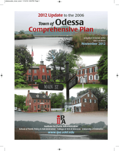 Odessa Comprehensive Plan 2012 Update Town of