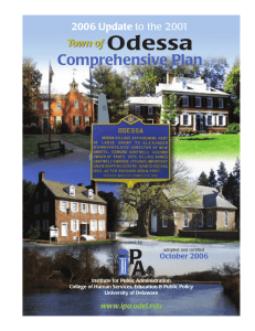 Odessa Comprehensive Plan Town of 2006 Update