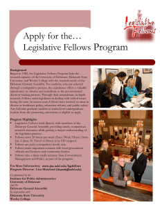 Program Apply for the… Legislative Fellows