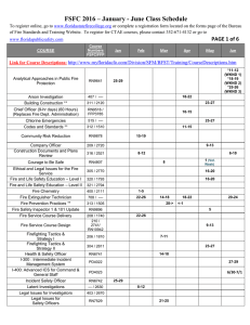 FSFC 2016 – January - June Class Schedule