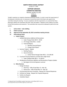 NORTH PENN SCHOOL DISTRICT SUPPORT SERVICES COMMITTEE MEETING AGENDA