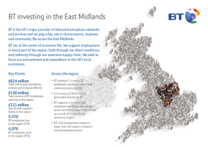 BT investing in the East Midlands