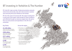 BT investing in Yorkshire &amp; The Humber