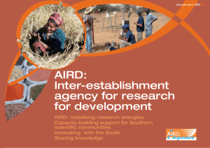 AIRD: Inter-establishment agency for research for development
